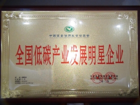 被评为“全国低碳产业